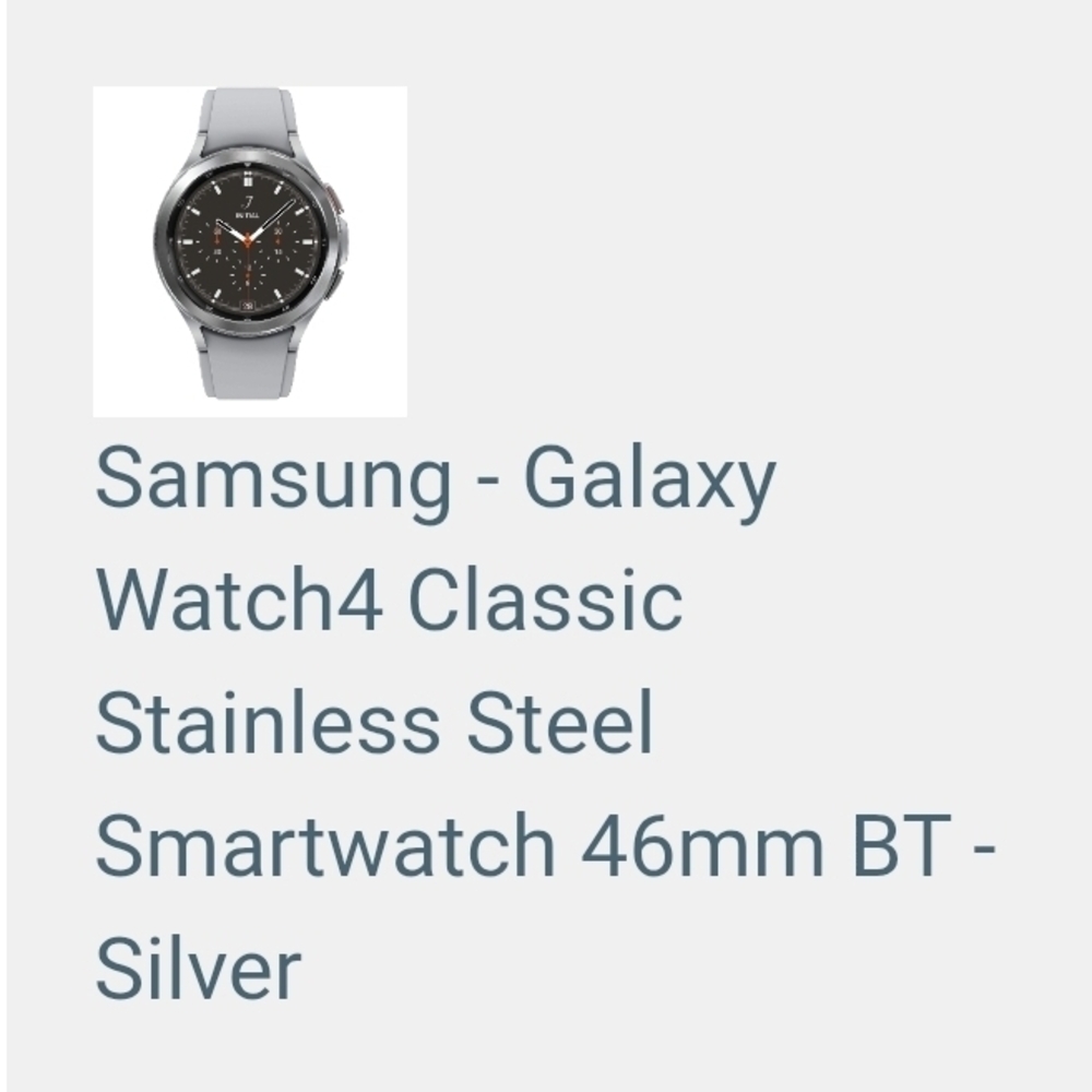 Samsung Galaxy Watch4 Classic Stainless Steel Smartwatch - Silver